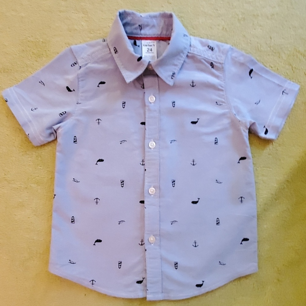Toddler boy Nautica button down short sleeve shirt